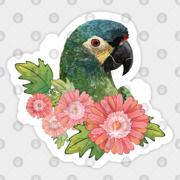 Severe Macaw Sticker by obscurite